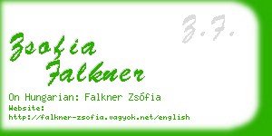 zsofia falkner business card